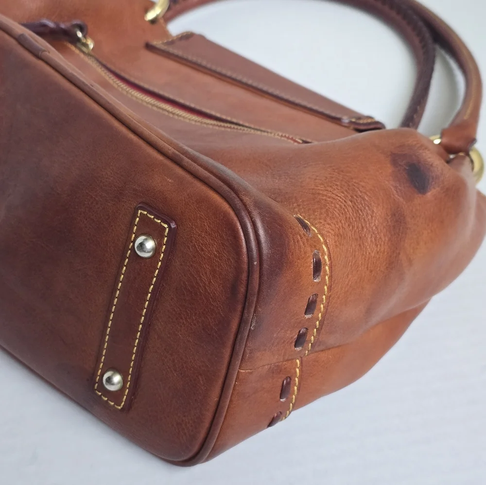 Dooney & Bourke Brown Leather Satchel - Picture 8 of 16